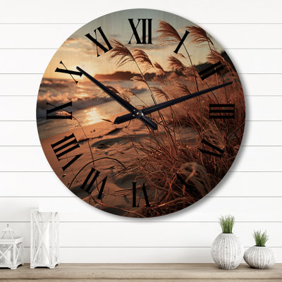 Horloge murale en bois massif Lewann