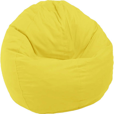 Fauteuil à billes confortable en coton | Rempli de billes de polystyrène et de mousse CertiPUR | Parfait pour les adultes, les adolescents et les enfants