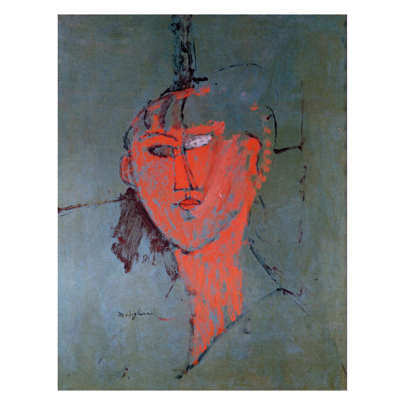«The Red Head» par Amedeo Modigliani - estampe numérique, H 28 po x l 22 po
