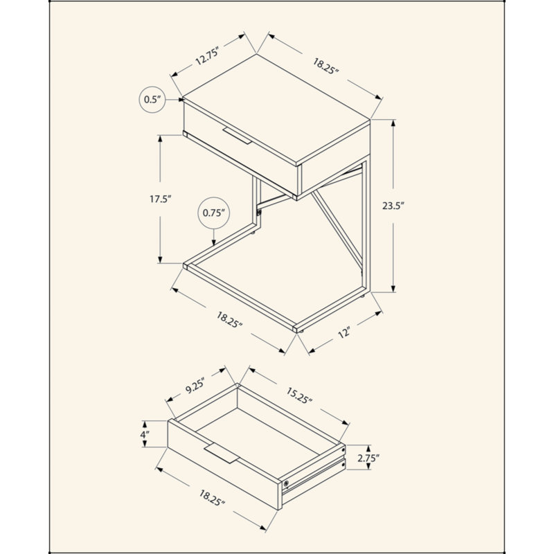 Table de chevet polyvalente en bois avec rangement et design élégant, parfaite pour n'importe quelle pièce de votre maison.