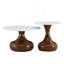 Affordable luxury gourd-shaped nesting coffee table set. Two-piece coffee table set. Ideal for living and dining rooms.-132967263