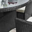 Dubose 4 - Person Wicker Patio Dining Set with Round Table , Cushions Included-37961050-128712914