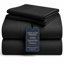Literie 5 pièces 100 % coton égyptien, 1000 fils/cm², format King (lit séparé), bordeaux-133793615-133793621