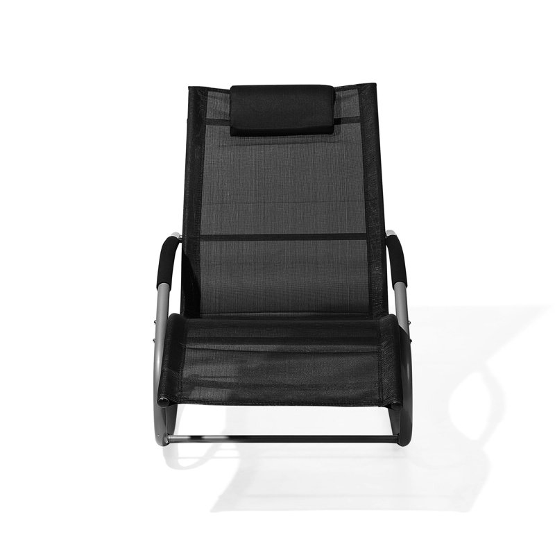 Caruthers 149 cm Long Single Chaise, Black