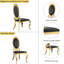 Chaise d'appoint noire Hovik