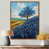 Toile avec cadre flottant brun