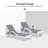 Patio Chaise Lounge Chair Set Includes 2 Outside Aluminum Plastic Stackable Tanning Chairs With Armrests And 1 Side Table-508798106