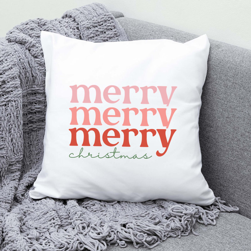 Christmas-04_4 Reversible Throw Pillow, 14" x 14"