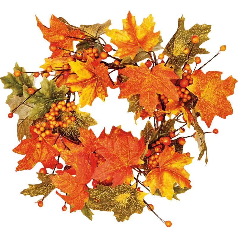 6" Artificial Mixed Fall Candle Ring
