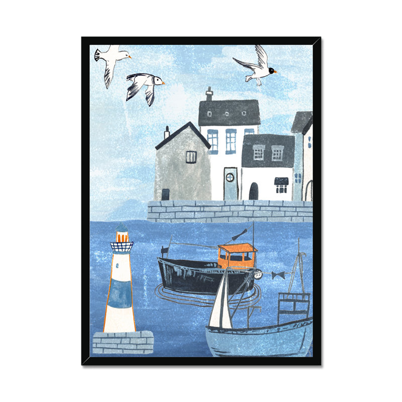 Sailors Rest IV by Melissa Wang - Painting, Black Framed Paper Print, 50cm H x 34cm W