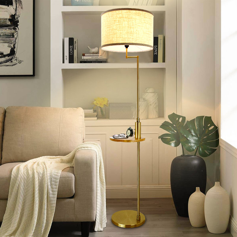 Jassan 65.74'' Gold Task Floor Lamp Set