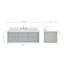 Ensemble de meuble-lavabo simple mural 54,25 "Macmullin-1191661091