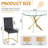 5- Piece Dining Table Set,Glass Top Metal Base Dining Tablewith 4 Faux Leather Dining Chairs-111233768-111233763