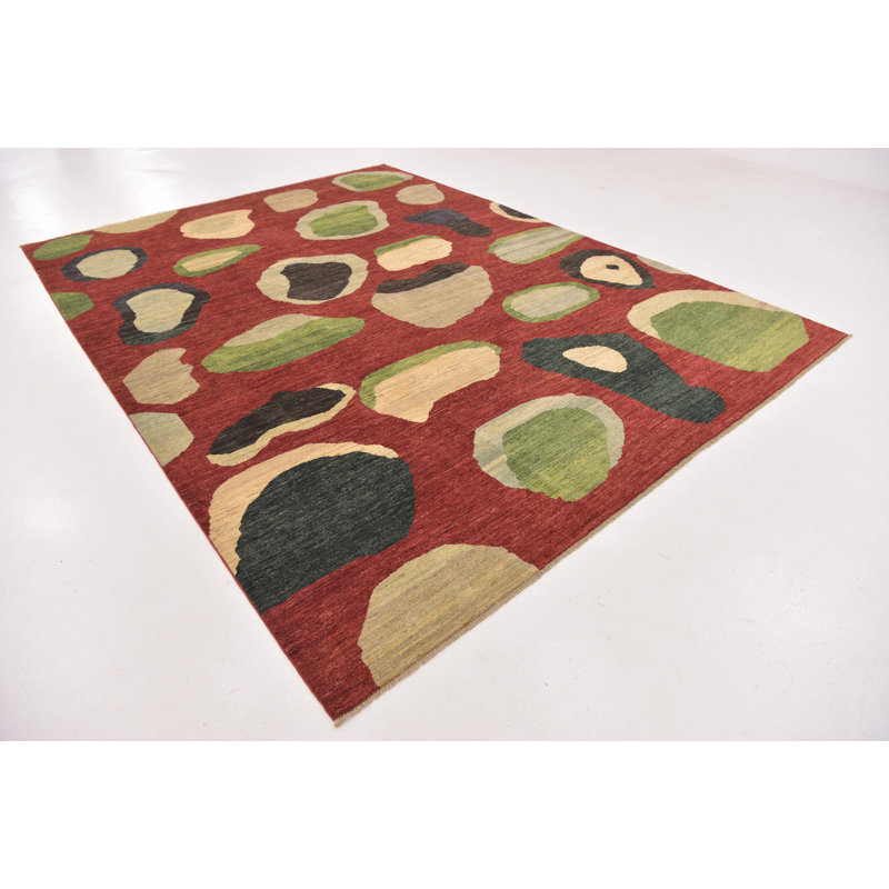 Tapis de zone en laine noué la 8 pi 6 po x 11 pi 6 po one-of-kind Nash