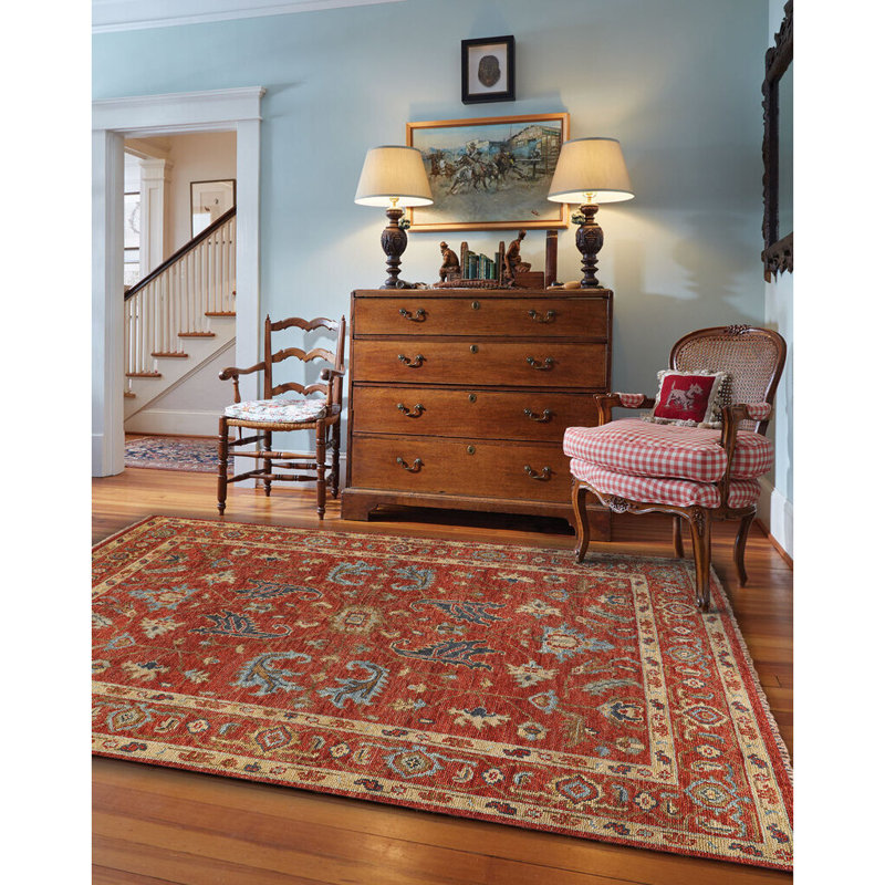 Stoian Hand Knotted Wool Oriental Rug, Rectangle 10' x 14'