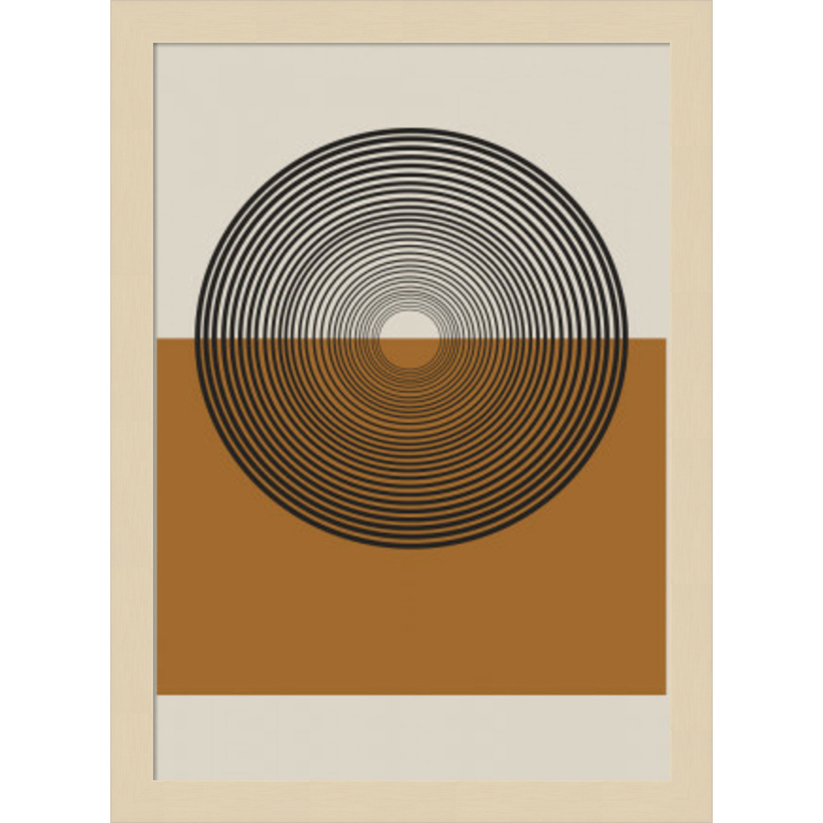 Retro Landscape by The Miuus Studio, Brown, 17" H x 13" W x 1" D