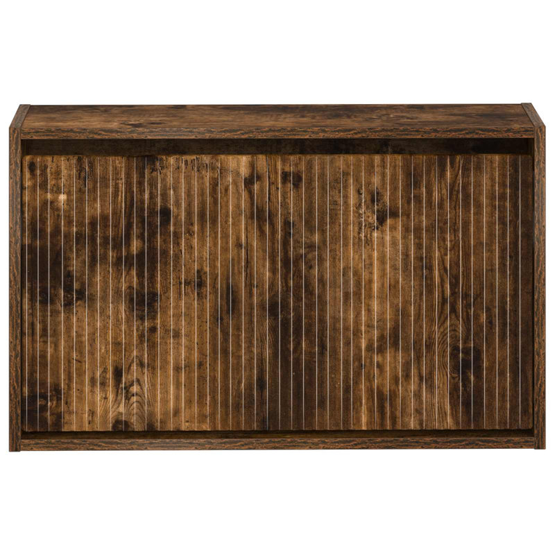 Shoe Storage, Smoked Oak, 43 cm H x 71 cm W x 17 cm D