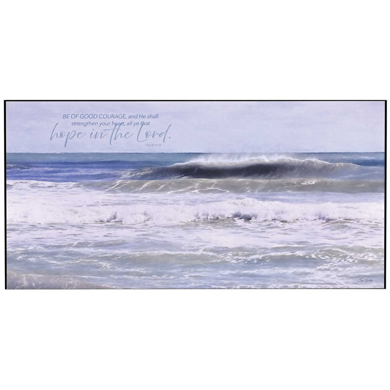Wall Plaque Ocean Wave Good Courage