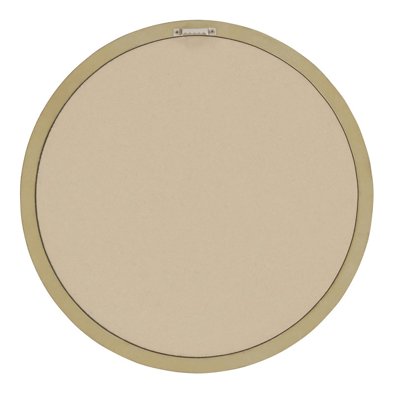 Tabatha Wood Flat Wall Mirror, 40cm H x 40cm W, Bronze