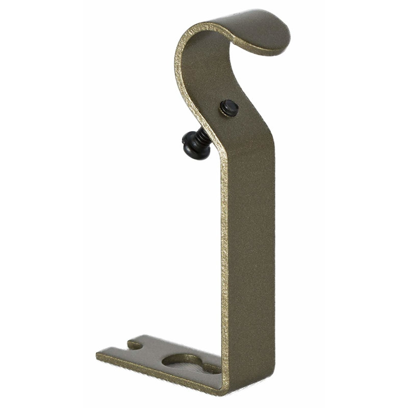 Support de rideau non réglable Peterkin, Or antique, H 3 po x l 1 po x P 1 po