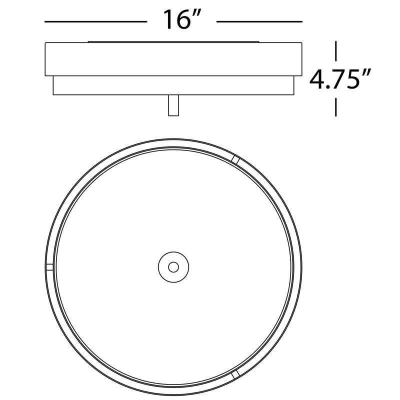 Elliott 1 - Light Flush Mount, Polished Nickel