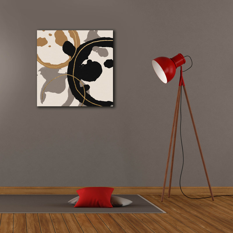  «Coffee Stained 1» par Alonzo Saunders, art mural sur toile, 26 po x 26 po, H 26 po x l 26 po