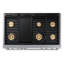 48" Dual Fuel Pro-Range 6 Burners With Griddle, Transitional, Silver, NG/LP