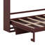 Grand lit escamotable avec compartiments de rangement à hauteur réglable et tablette, cadre de lit mural avec 1 tiroir-116877244