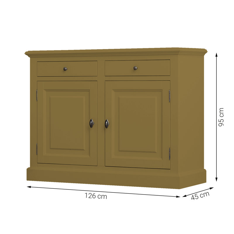 Breshai 126cm Sideboard, Dark Yellow