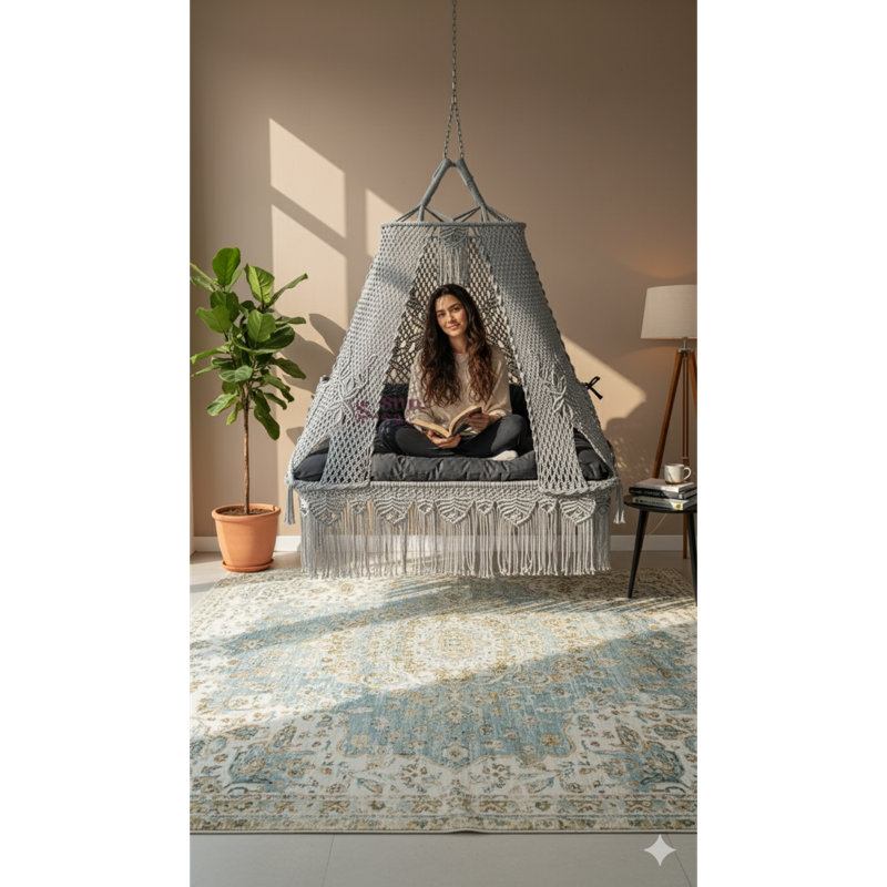 2 Person Porch Swing with Canopy