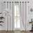 Leming 100% Waterproof and Blackout Solid Color Polyester Linen Textured Grommets Curtains Panel(Set of 2)-101068523-99481471