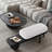 Entryway Bench,Modern Wooden Boucle Upholstered Bench with Abstract Metal Leg and Comfortable Lambswool Cushion for Entryway/Bedroom/Living Room-1506933689