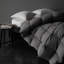 Couette toutes saisons en plumes et en duvet de fibres, housse en carbone brossé, anti-fuite-430612109
