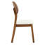 Ensemble de 2 chaises de salle à manger en bois massif de style Mid-Century moderne, finition noyer avec siège rembourré personnalisable-1316137591-1316137594