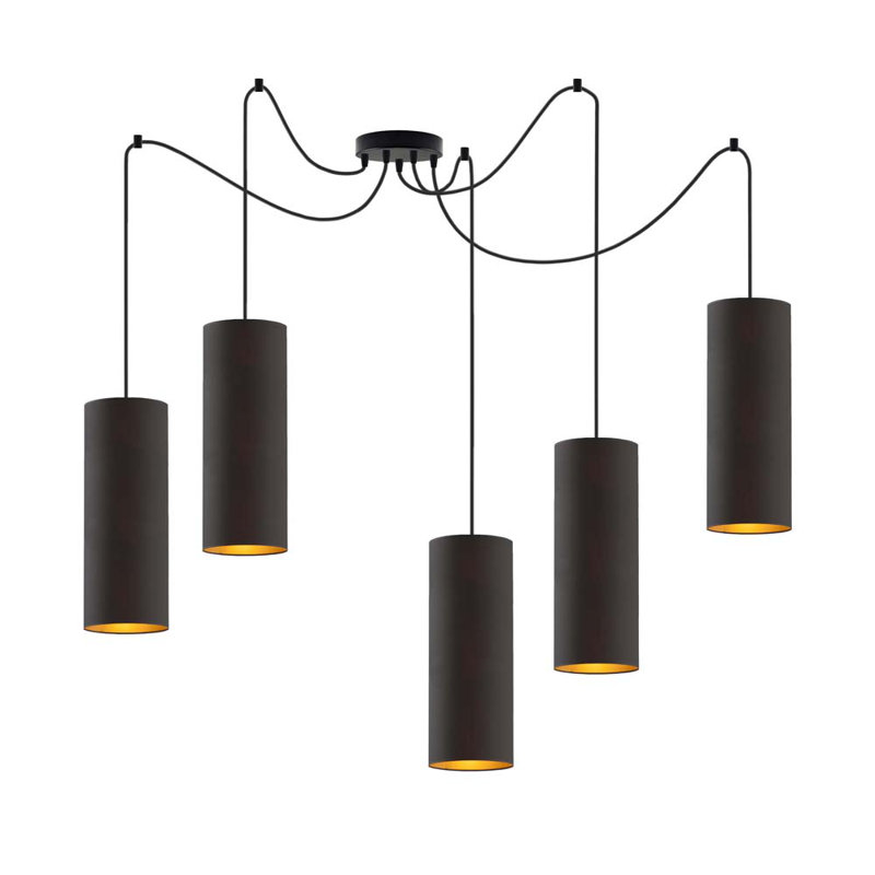 Siegbald 5 - Light Cluster Pendant, Black, Black