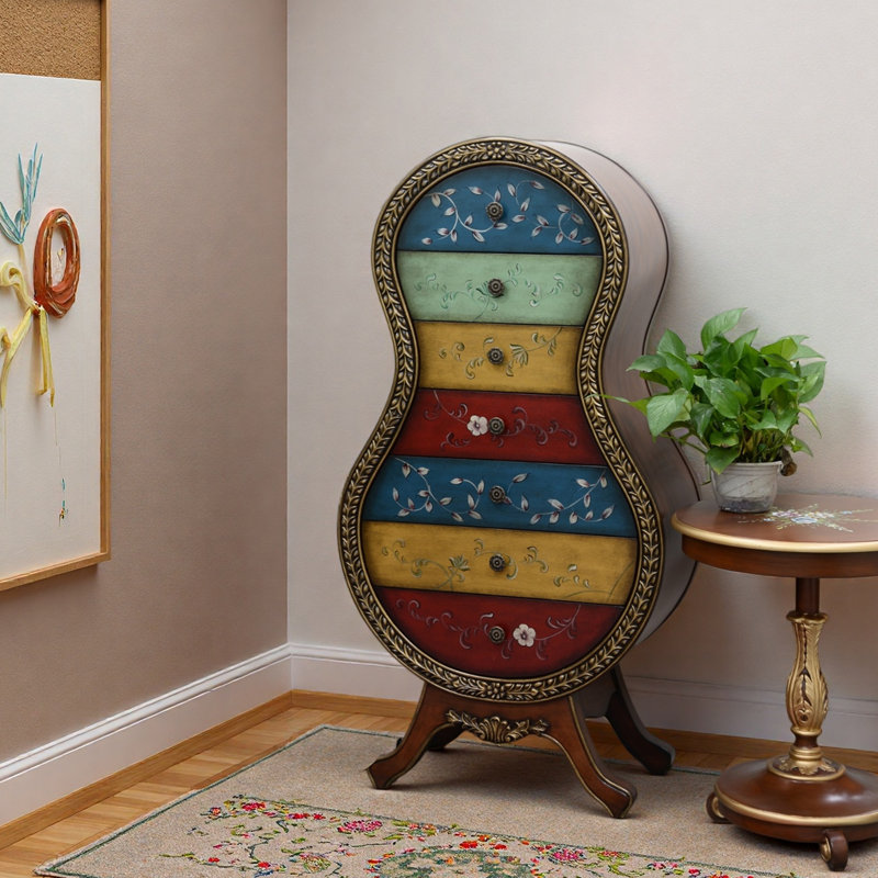 Unique American-style painted accent chest