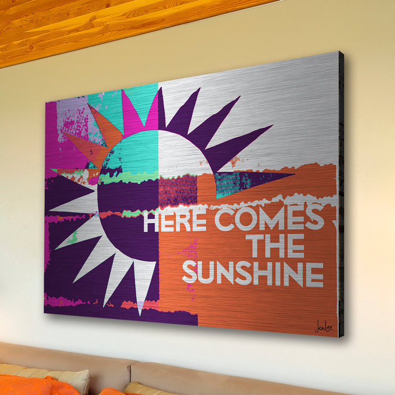 «Here Comes The Sunshine», reproduction sur métal, 24 po x 36 po