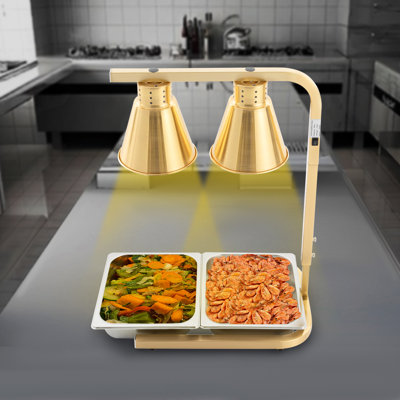 500W Double Head Electric Heat Lamp for Food Service