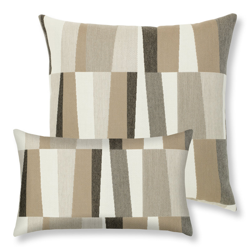 Strata Grigio Outdoor Rectangular Sunbrella® Pillow Cover & Insert