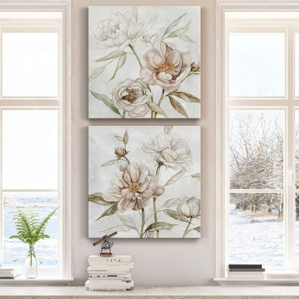 Red Barrel Studio® Flowers Wall Art, Premium Wrapped Canvas Decor ...