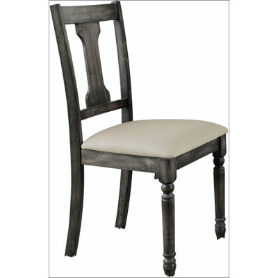 Chaise d'appoint en lin brun clair et gris vieilli