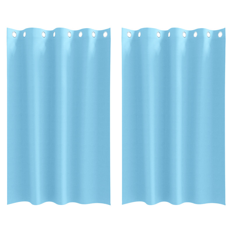 Tacorian Curtain Pair, 140cm Width x 175cm Drop, Light Blue