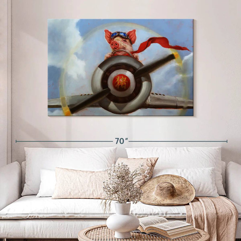 Brampt When Pigs Fly I, 32" H x 48" W