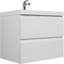 Meuble-lavabo flottant 30 po avec lavabo, meuble de rangement mural avec lavabo à surface solide et tiroirs à fermeture en douceur entièrement assemblés, blanc brillant-1356177530-1356177534