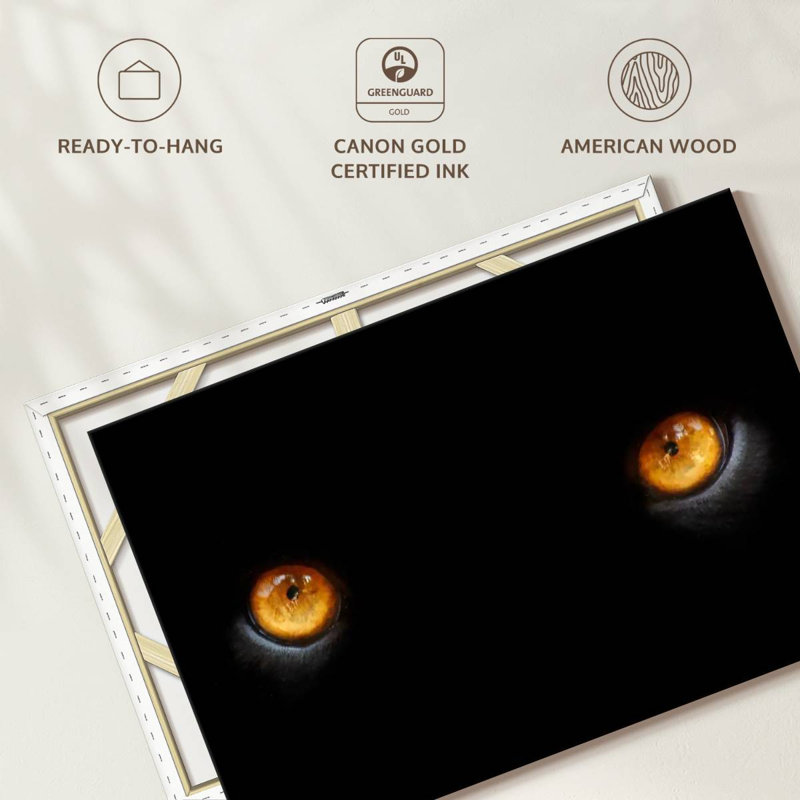 Brampt Black Panther Eyes, 34" H x 51" W