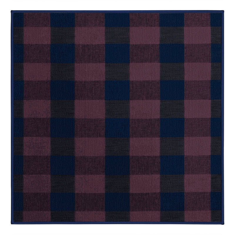 Tapis mauve lavable à la machine, Carré 7 pi
