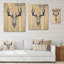 Portrait de tête de cerf - peinture sur bois sans cadre-77157206