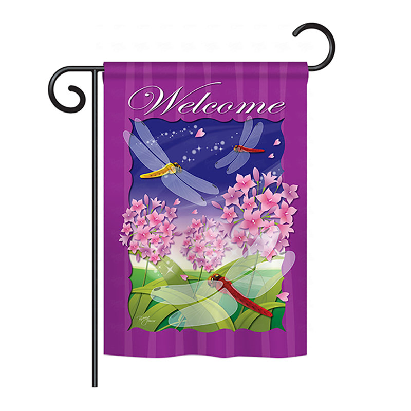 Drapeau de jardin en polyester Carleigh, H 18,5 po x l 13 po