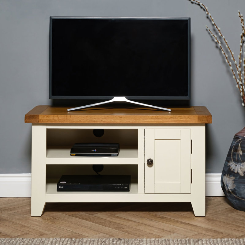 Gilkes Unfinished TV Stand for TVs up to 40", Cream/Brown