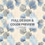 Ensemble de housse de couette et coussin décoratif abstrait 5 pièces Blue Coastal-124112625